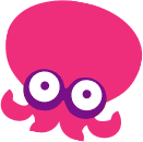 A flat picture of an Octoling in swimmin form from Splatoon.